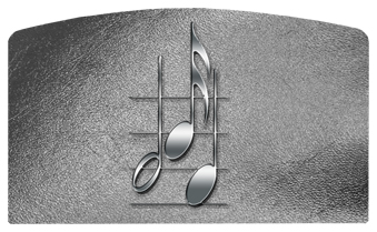DACRO-382-SL Music Notes Silver